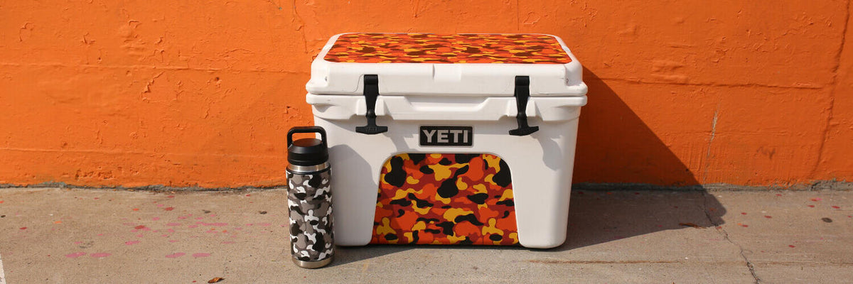 Skin Decal Vinyl Wrap for Yeti 20 oz Rambler Tumbler Stickers Skins Cover / Dark Orange