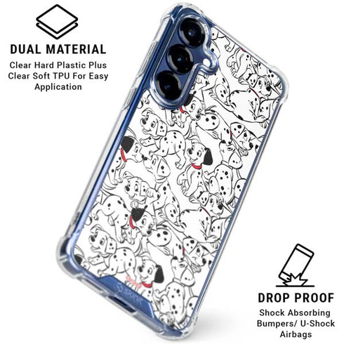 Disney 101 Dalmatians Pattern Galaxy S25 FE Clear Case