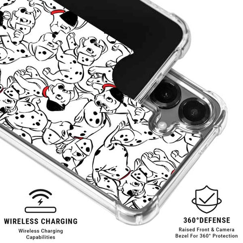 Disney 101 Dalmatians Pattern Galaxy S26 Clear Case