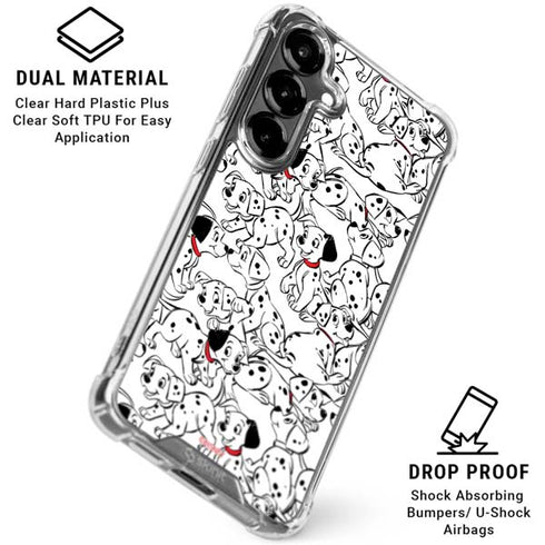 Disney 101 Dalmatians Pattern Galaxy S26 Clear Case