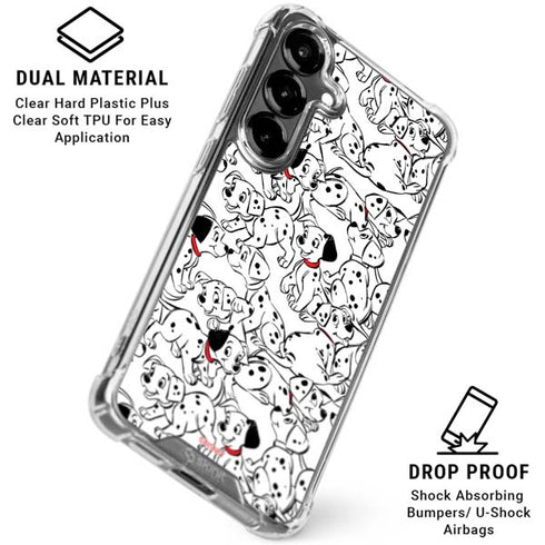 Disney 101 Dalmatians Pattern Galaxy S26 Plus Clear Case