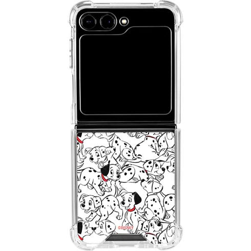Disney 101 Dalmatians Pattern Galaxy Z Flip6 Clear Case