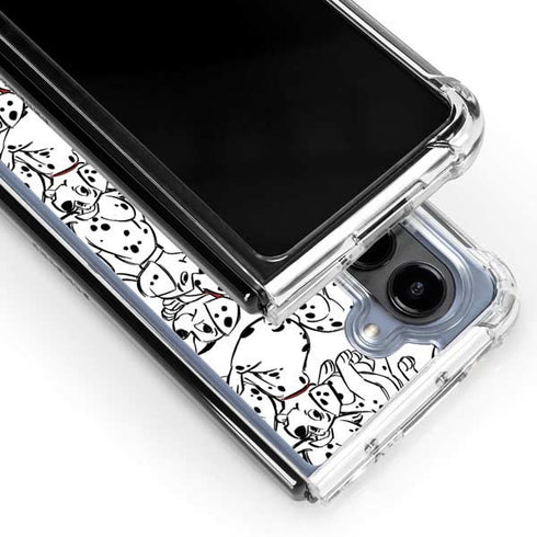 Disney 101 Dalmatians Pattern Galaxy Z Fold5 5G Clear Case