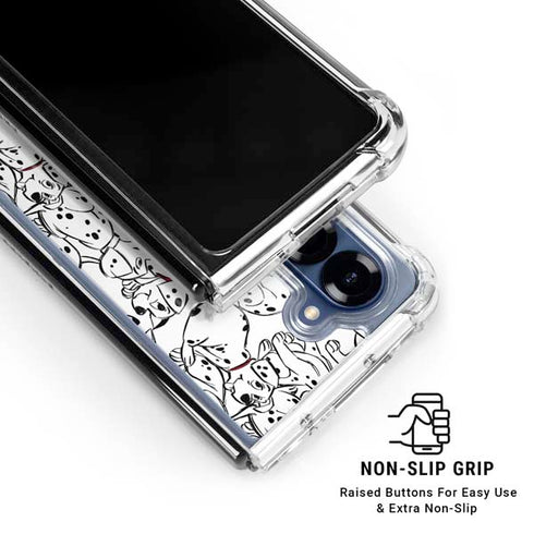 Disney 101 Dalmatians Pattern Galaxy Z Fold6 Clear Case
