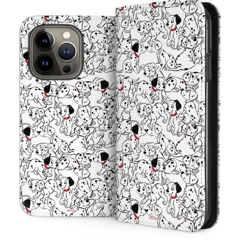 Disney 101 Dalmatians Pattern iPhone 14 Pro Folio Case