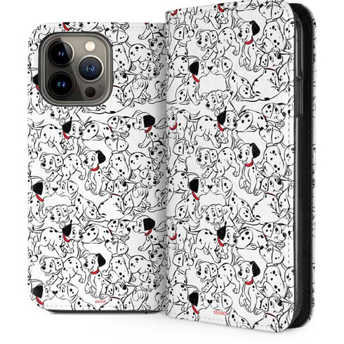 Disney 101 Dalmatians Pattern iPhone 14 Pro Max Folio Case