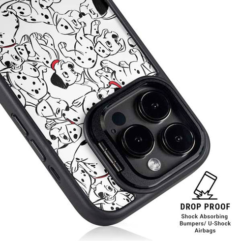 Disney 101 Dalmatians Pattern iPhone 14 Pro Max Kickstand Case