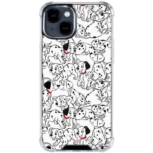 Disney 101 Dalmatians Pattern iPhone 15 Clear Case