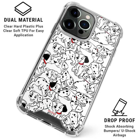 Disney 101 Dalmatians Pattern iPhone 16 Pro Clear Case