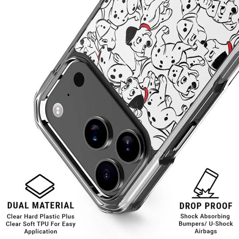 Disney 101 Dalmatians Pattern iPhone 17 Pro Max Clear Case