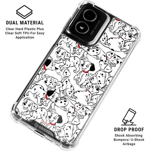 Disney 101 Dalmatians Pattern Moto G Power 5G (2024) Clear Case