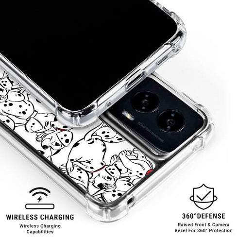 Disney 101 Dalmatians Pattern Moto G Power 5G (2024) Clear Case