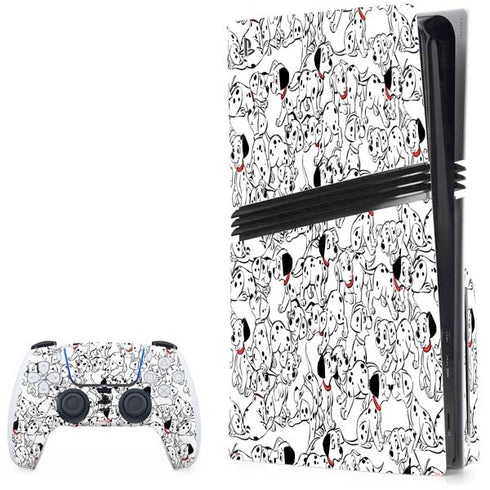 Disney 101 Dalmatians Pattern PS5 Pro Disk Bundle Skin