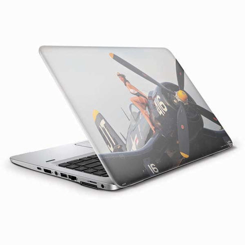 1940s Navy Pin-Up Girl On Corsair Fighter Plane HP Elitebook Skin