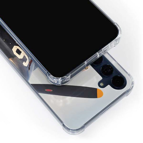 1940s Navy Pin-Up Girl On Corsair Fighter Plane Galaxy A35 5G Clear Case