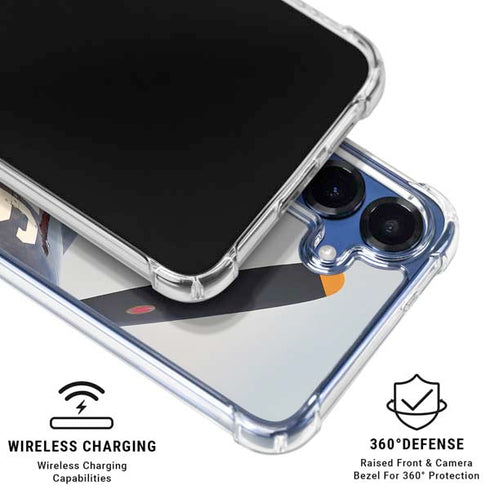 1940s Navy Pin-Up Girl On Corsair Fighter Plane Galaxy S25 Clear Case