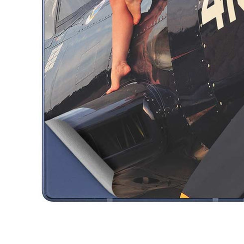 1940s Navy Pin-Up Girl On Corsair Fighter Plane Galaxy Z Fold6 Skin