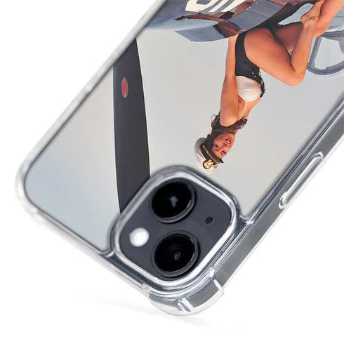 1940s Navy Pin-Up Girl On Corsair Fighter Plane iPhone 14 MagSafe Case