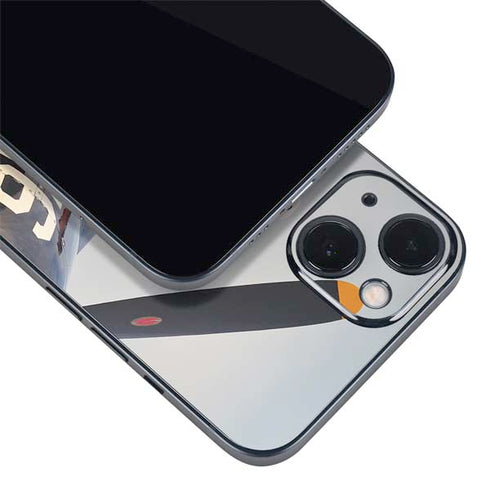 1940s Navy Pin-Up Girl On Corsair Fighter Plane iPhone 15 Skin