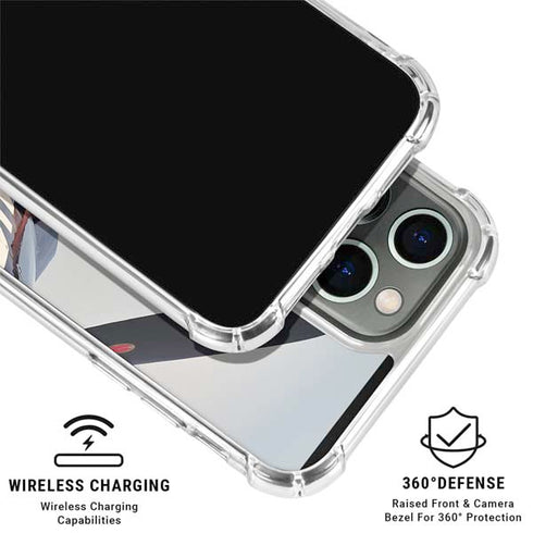 1940s Navy Pin-Up Girl On Corsair Fighter Plane iPhone 16 Pro Max Clear Case