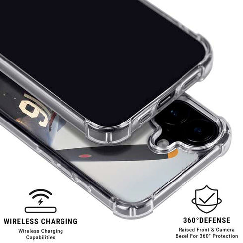 1940s Navy Pin-Up Girl On Corsair Fighter Plane iPhone 17 Clear Case