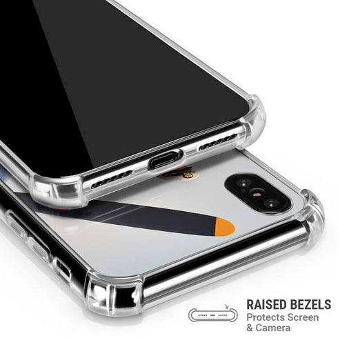 1940s Navy Pin-Up Girl On Corsair Fighter Plane iPhone X/XS Clear Case