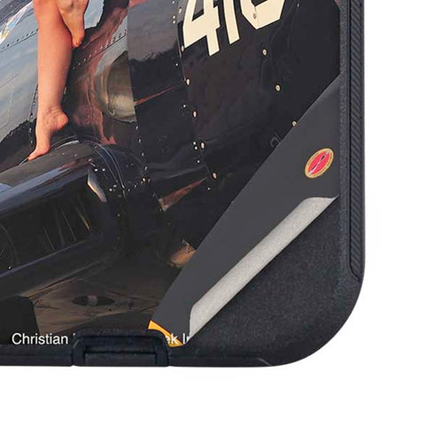 1940s Navy Pin-Up Girl On Corsair Fighter Plane Otterbox Defender iPhone Skin