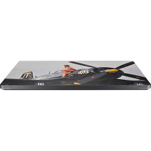 1940s Navy Pin-Up Girl On Corsair Fighter Plane Surface Laptop 7 13.8in Skin