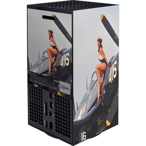 1940s Navy Pin-Up Girl On Corsair Fighter Plane Xbox Series X Bundle Skin