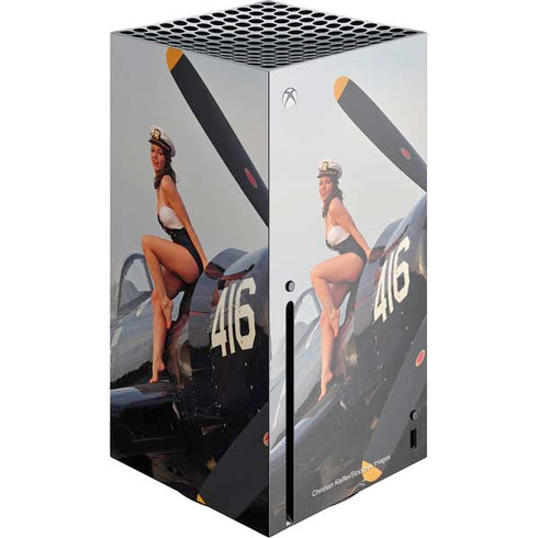 1940s Navy Pin-Up Girl On Corsair Fighter Plane Xbox Series X Skins