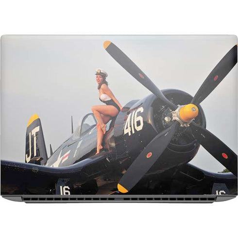 1940s Navy Pin-Up Girl On Corsair Fighter Plane HP ZBook Fury 16 G10 Skin
