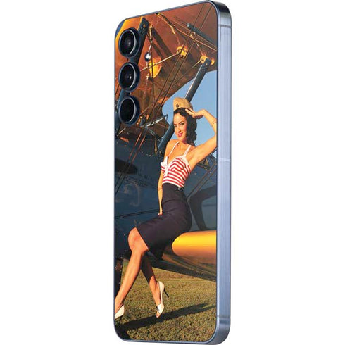 1940s Pin-Up On Stearman Biplane Galaxy A35 5G Skin