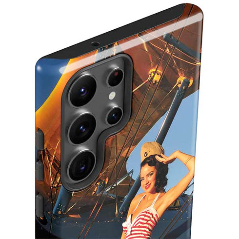 1940s Pin-Up On Stearman Biplane Galaxy S23 Ultra Pro Case