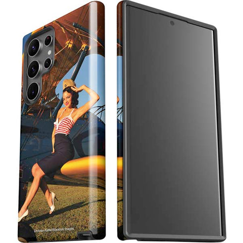 1940s Pin-Up On Stearman Biplane Galaxy S23 Ultra Pro Case