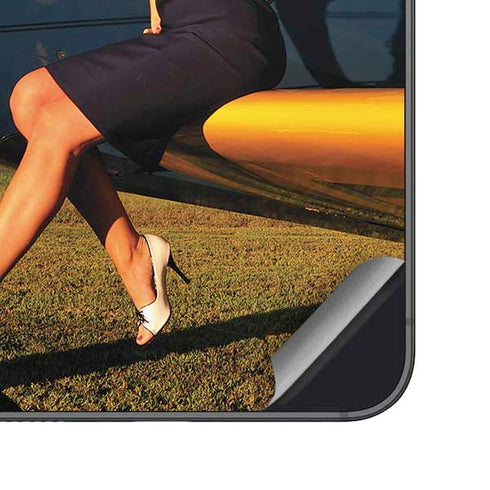 1940s Pin-Up On Stearman Biplane Galaxy S25 Skin