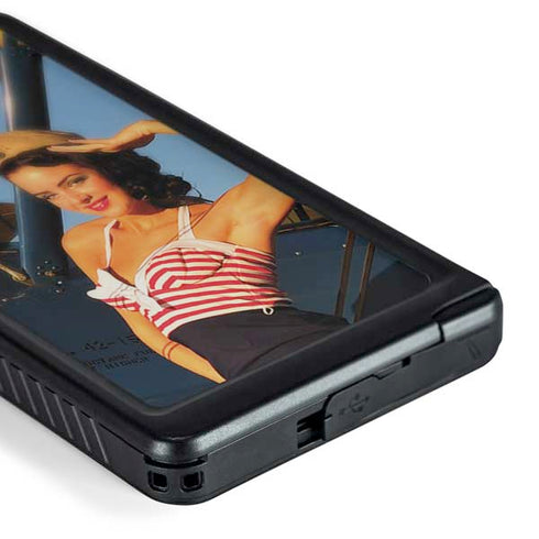1940s Pin-Up On Stearman Biplane Galaxy S24 Ultra Waterproof Case