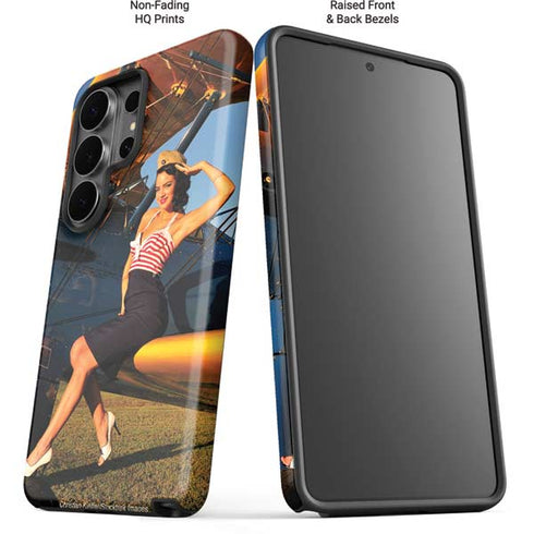 1940s Pin-Up On Stearman Biplane Galaxy S26 Ultra Impact Case