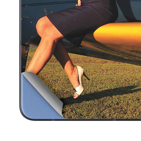 1940s Pin-Up On Stearman Biplane Galaxy Z Fold5 5G Skin