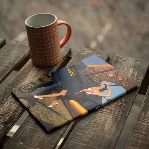 1940s Pin-Up On Stearman Biplane iPad Skins