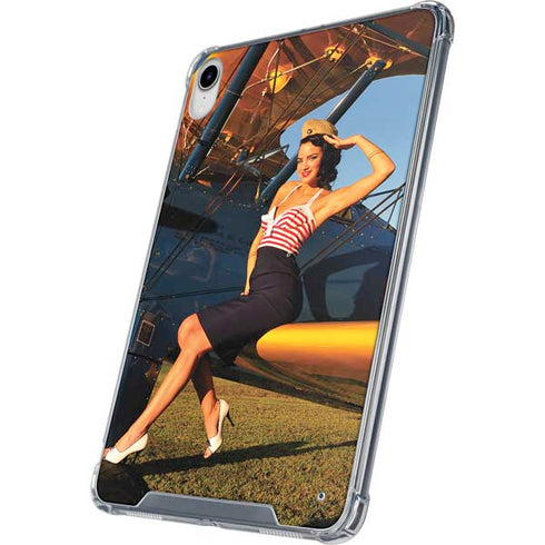 1940s Pin-Up On Stearman Biplane iPad 11th Gen (2025) Clear Case