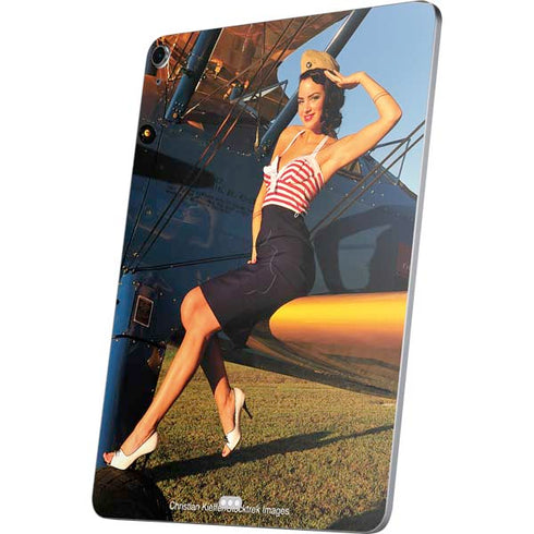 1940s Pin-Up On Stearman Biplane Apple iPad Air Skin