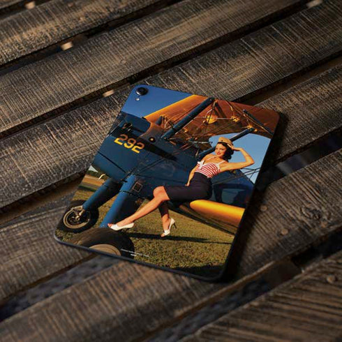 1940s Pin-Up On Stearman Biplane Apple iPad Pro Skin