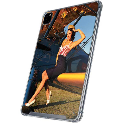 1940s Pin-Up On Stearman Biplane iPad Cases