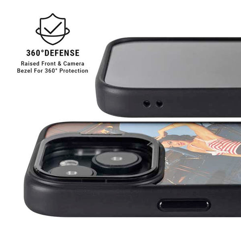 1940s Pin-Up On Stearman Biplane iPhone 13 Kickstand Case