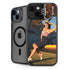 1940s Pin-Up On Stearman Biplane iPhone 14 Plus Kickstand Case