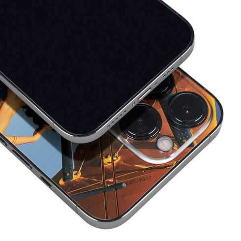 1940s Pin-Up On Stearman Biplane iPhone 15 Pro Max Skin