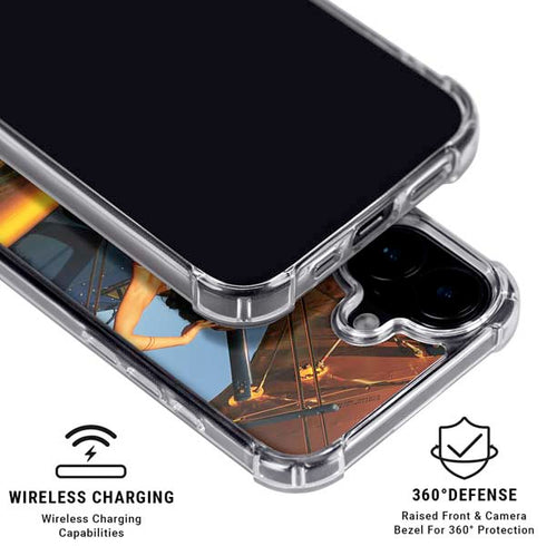 1940s Pin-Up On Stearman Biplane iPhone 16 MagSafe Case