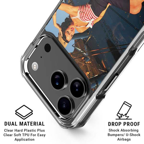 1940s Pin-Up On Stearman Biplane iPhone 18 Pro Clear Case