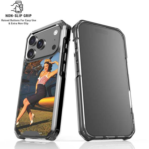 1940s Pin-Up On Stearman Biplane iPhone 18 Pro Clear Case