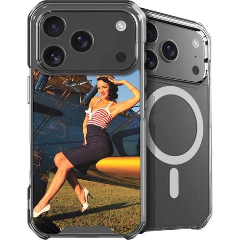 1940s Pin-Up On Stearman Biplane iPhone 18 Pro Max MagSafe Case